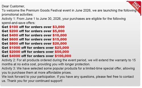 Festival Barang Premium Huazheng Juni 2026 – Penawaran Spesial